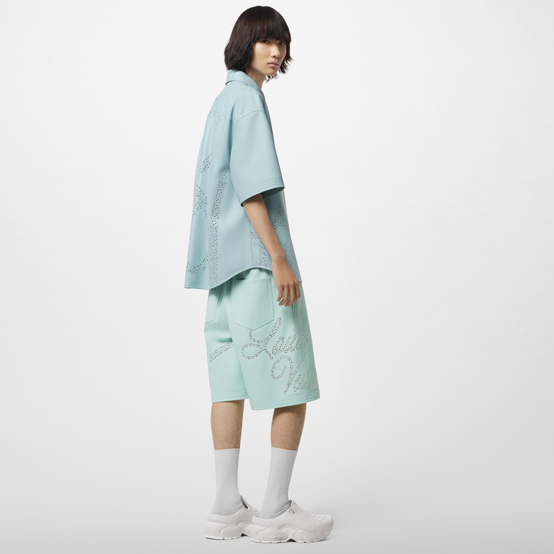 Perforated Leather Shorts 3