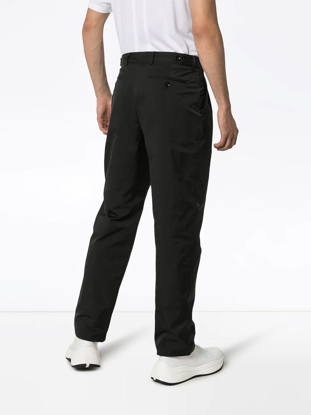pleated straight leg trousers - 4