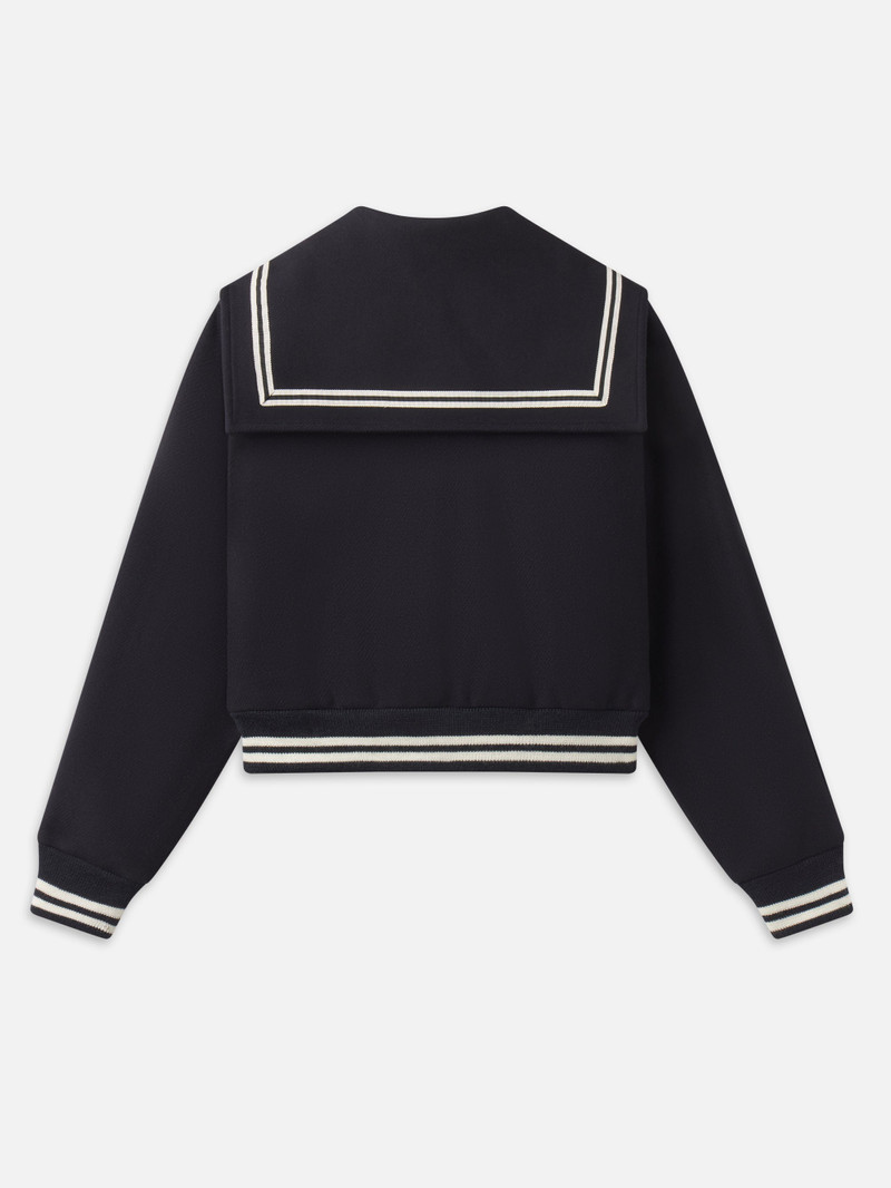 The Varsity Jacket in Navy Multi 3