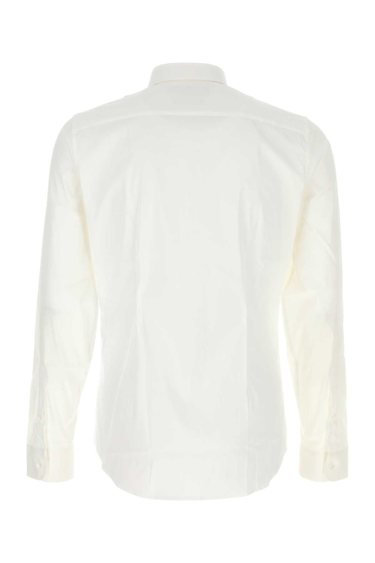 Gucci Men White Stretch Poplin Shirt - 2
