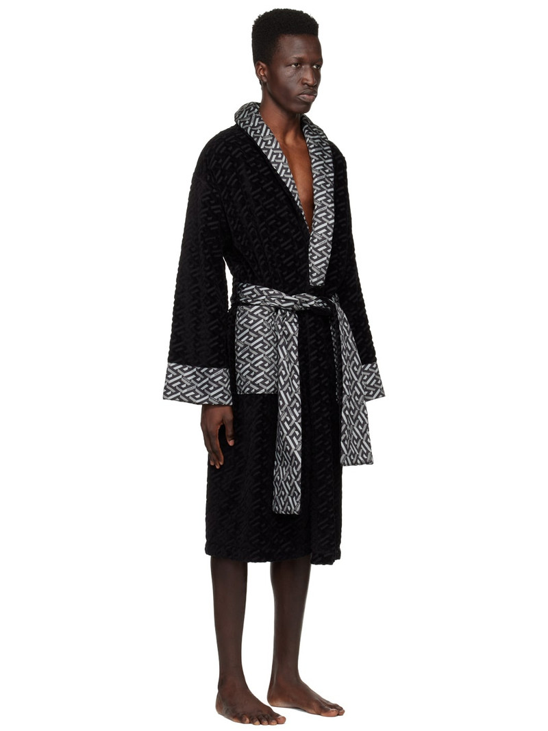 Black 'La Greca' Robe 2