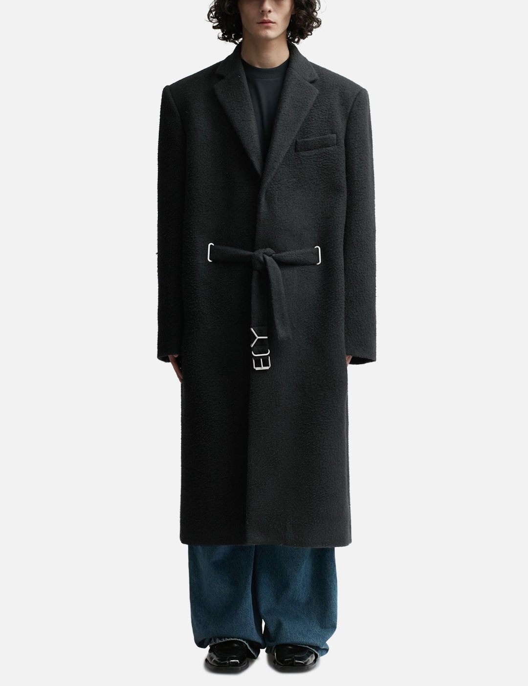 【最終値】Y/PROJECT y-belt long coat Y/Project Y Belt wool-blend coat Y/Project