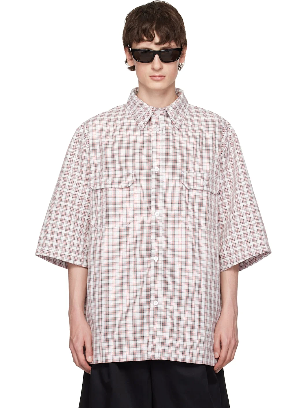 White & Red S/S Corcoran Shirt - 1
