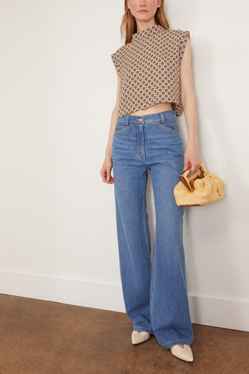 RACHEL COMEY Bacchus Top in Cream outlook