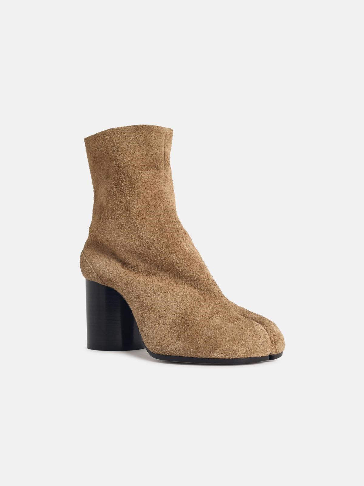 CAMEL SUEDE TABI ANKLE BOOTS - 2