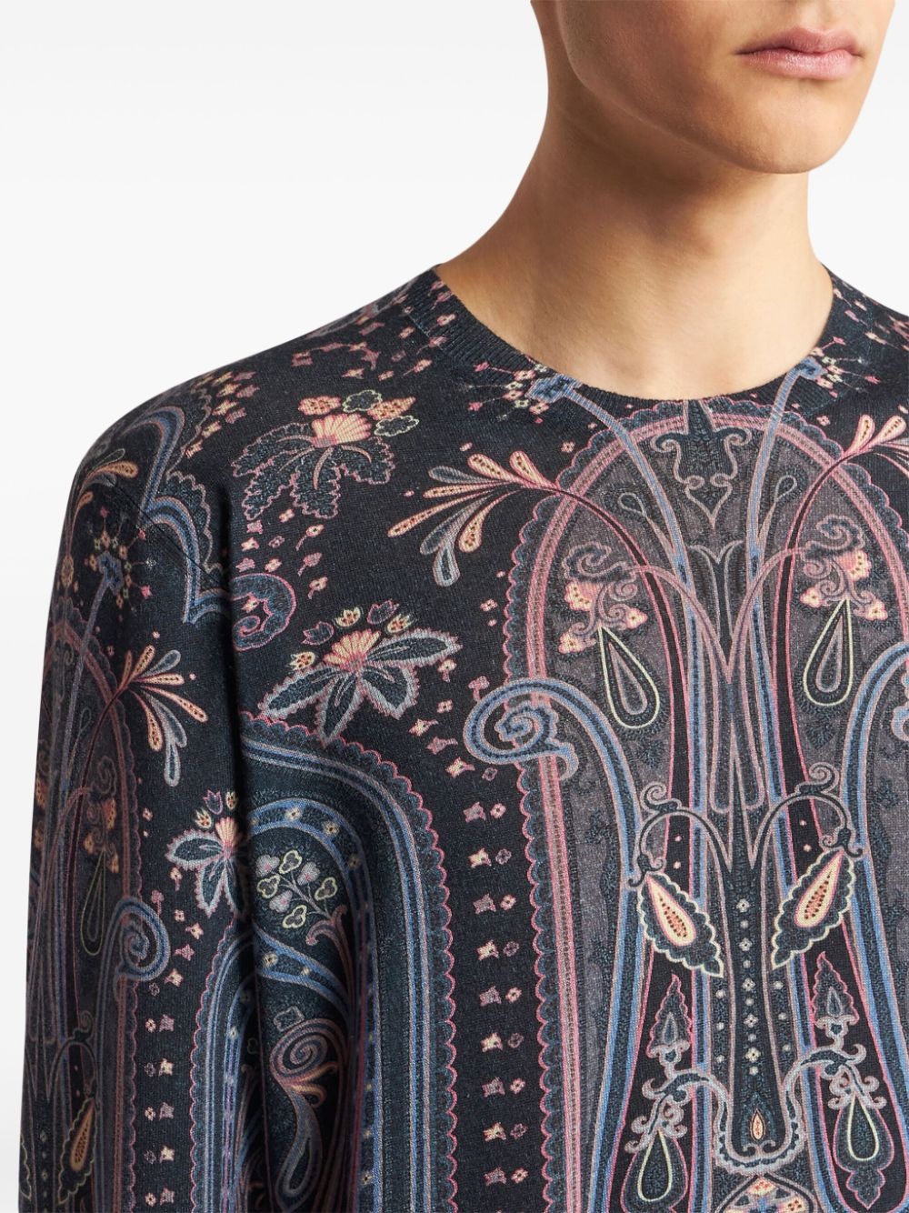 paisley intarsia-knit jumper - 4