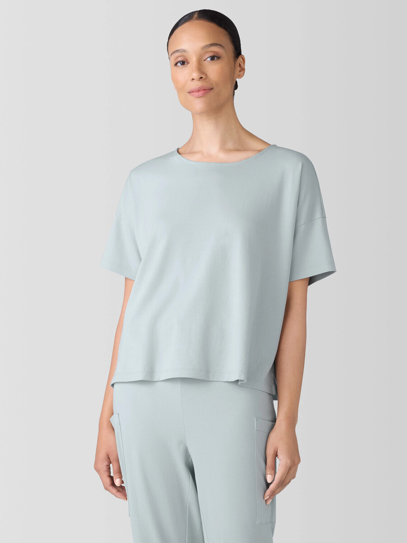 EILEEN FISHER Organic Cotton Interlock Sleep Tee outlook