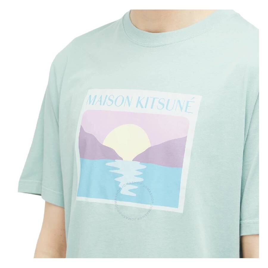 Maison Kitsune Sunset Postcard Crew Neck T-Shirt - 4