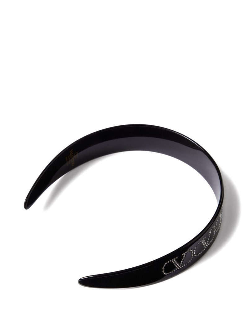 Valentino VLogo crystal-embellished headband outlook