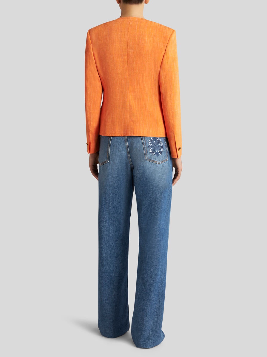 SLUB FABRIC JACKET - 4
