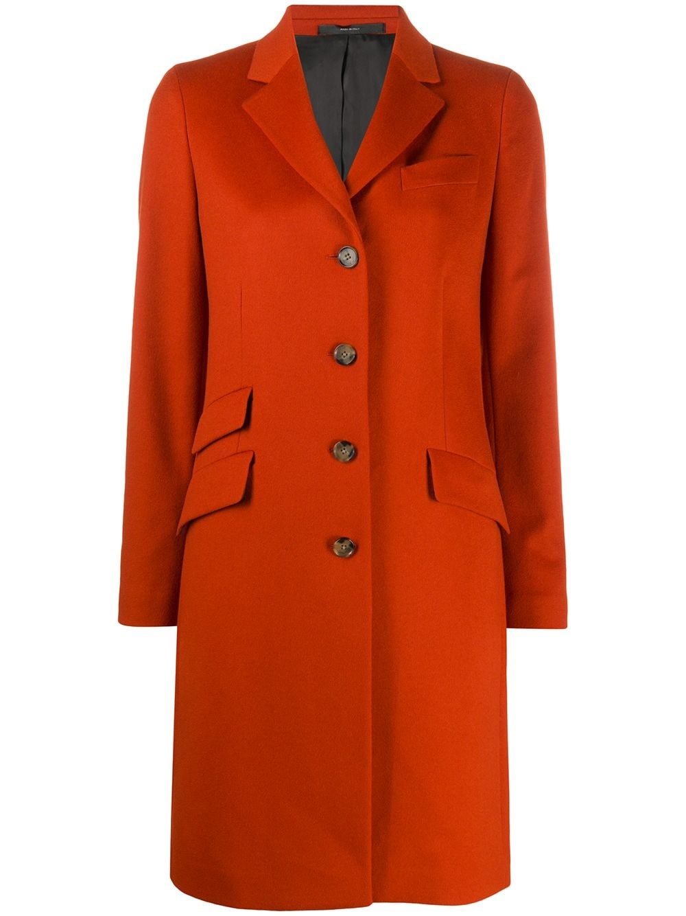 long-sleeved buttoned up coat - 1