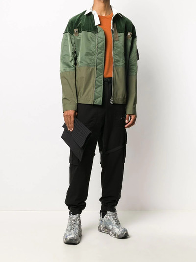 sacai contrast panel technical jacket outlook