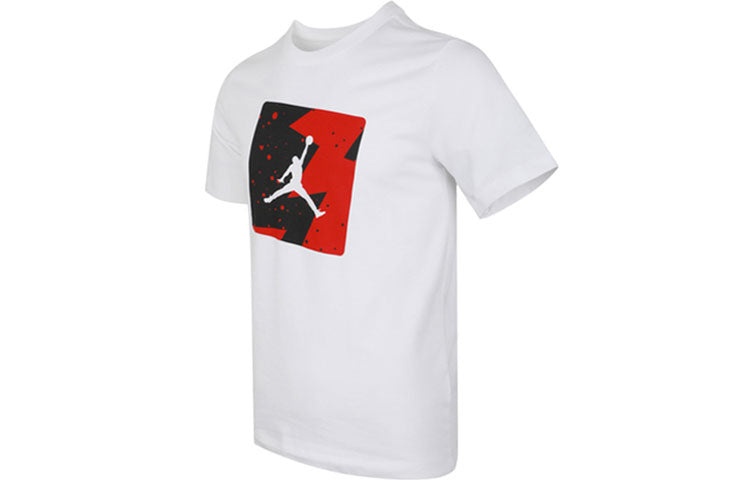 Air Jordan Poolside Chest Printing Short Sleeve White CJ6245-100 - 3