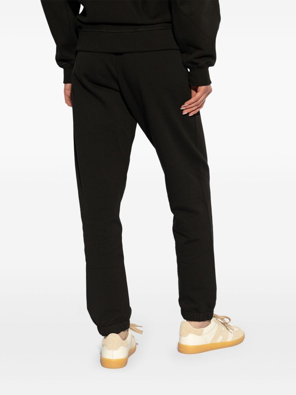 logo cotton track pants - 4