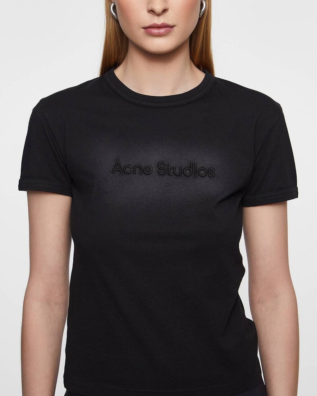 T-Shirt Logo Fitted Faded black - 5