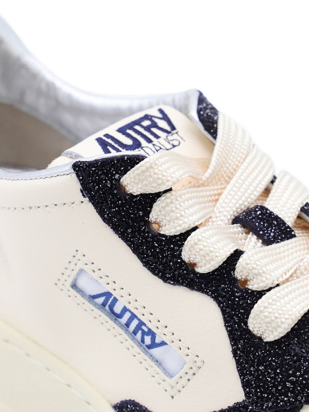 Medalist glitter-panel low-top sneakers - 4