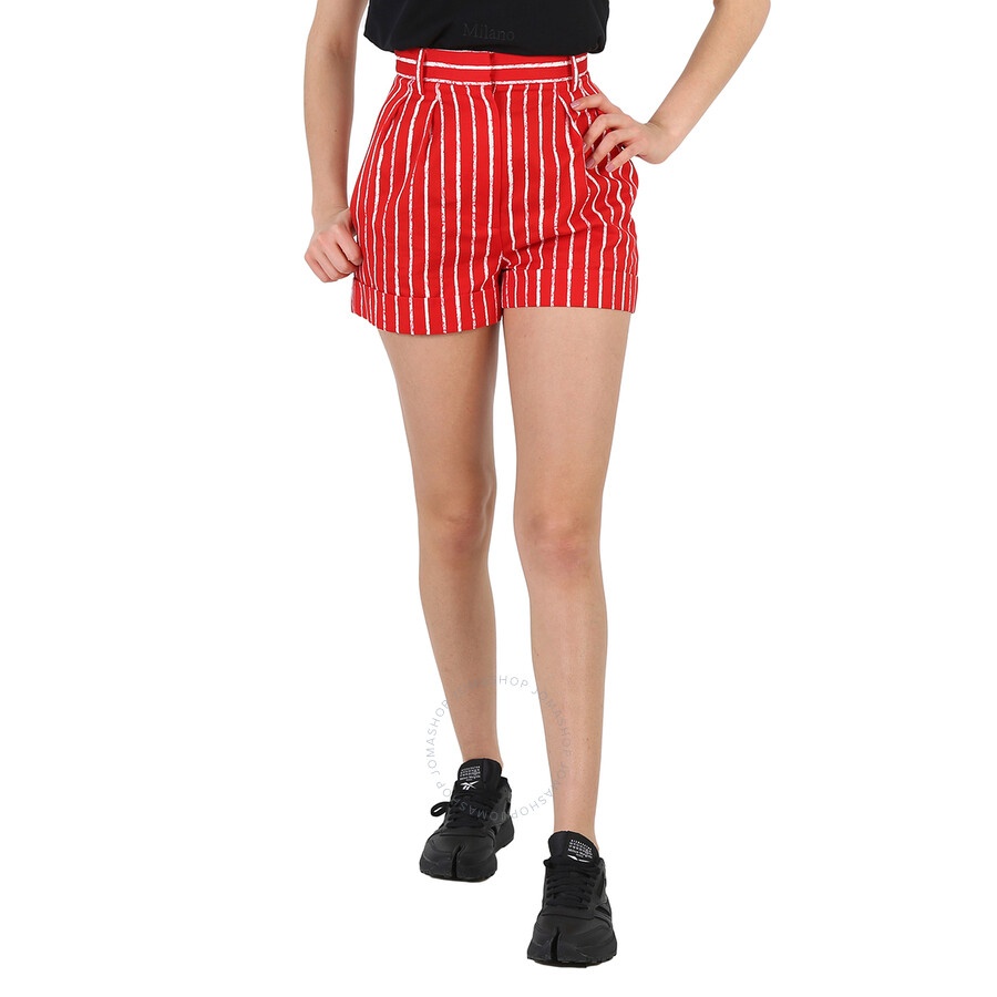 Moschino Ladies Red Striped Mini Shorts, Brand Size 38 (US Size 4) - 3