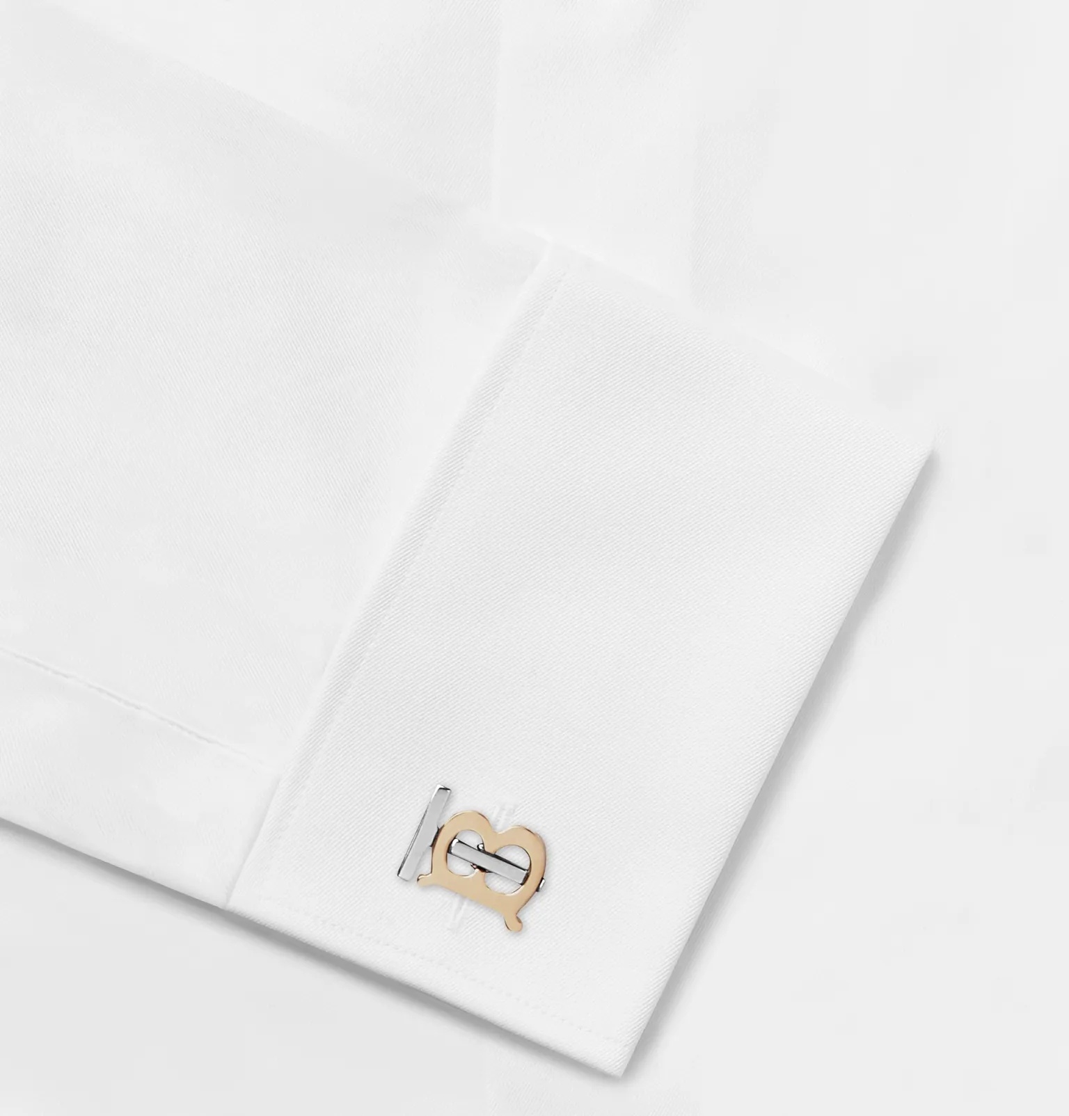 Logo Silver and Gold-Tone Cufflinks - 2