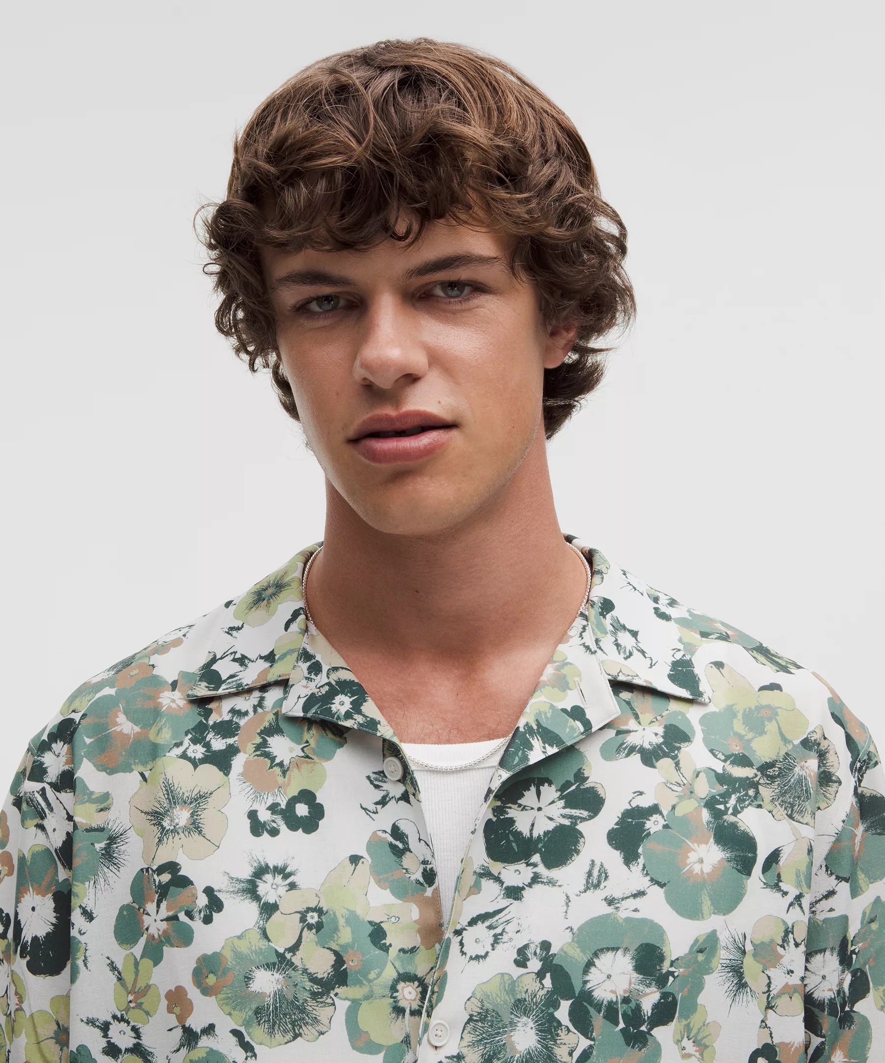 Lightweight Camp Collar Button-Up Shirt - 4