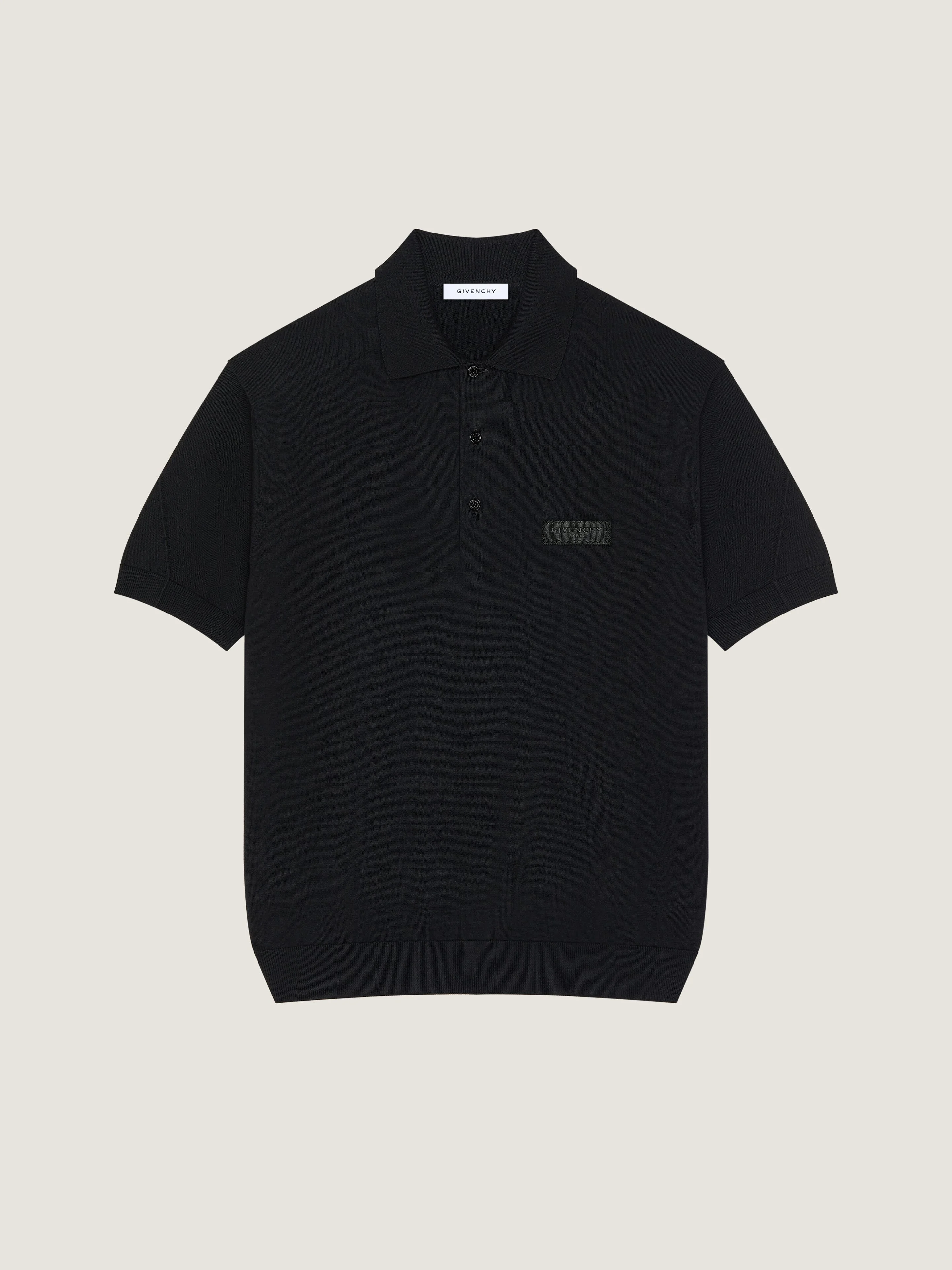 COUTURE SEAM POLO IN COTTON WITH GROS GRAIN DETAIL - 1