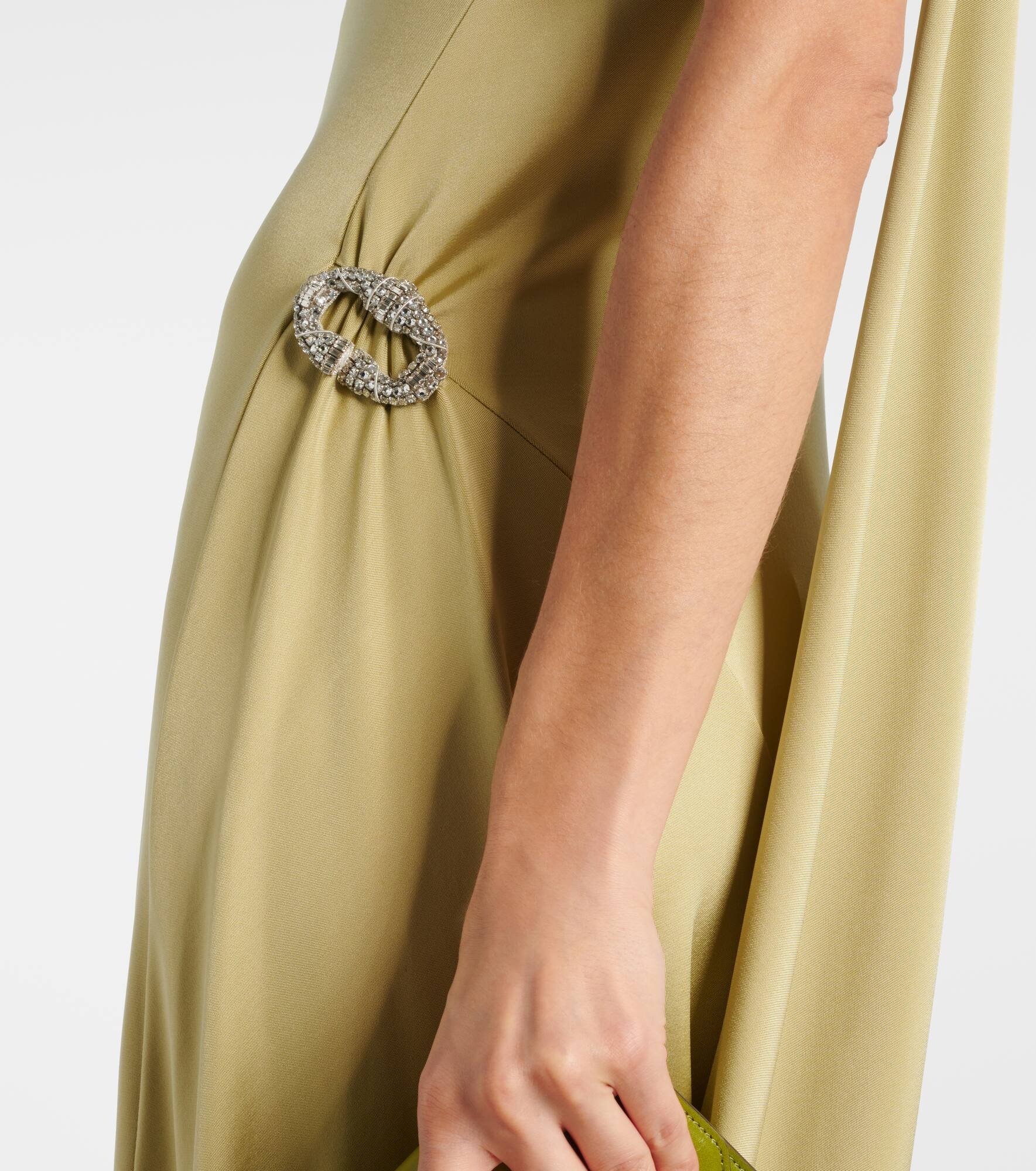 Embellished satin midi dress - 5