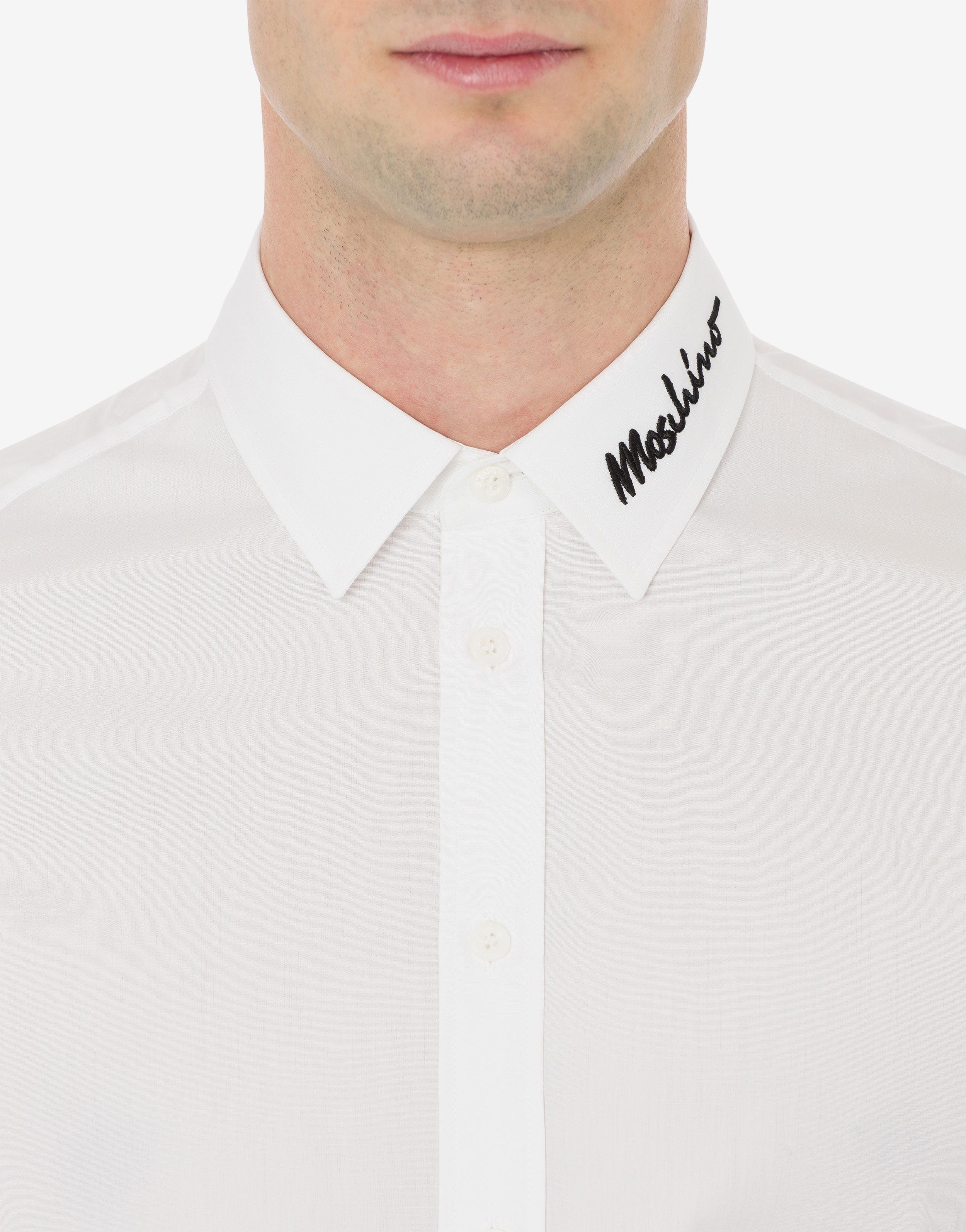 POPLIN SHIRT WITH LOGO SIGNATURE - 4