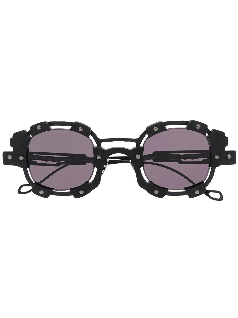 hardware round frame sunglasses - 1