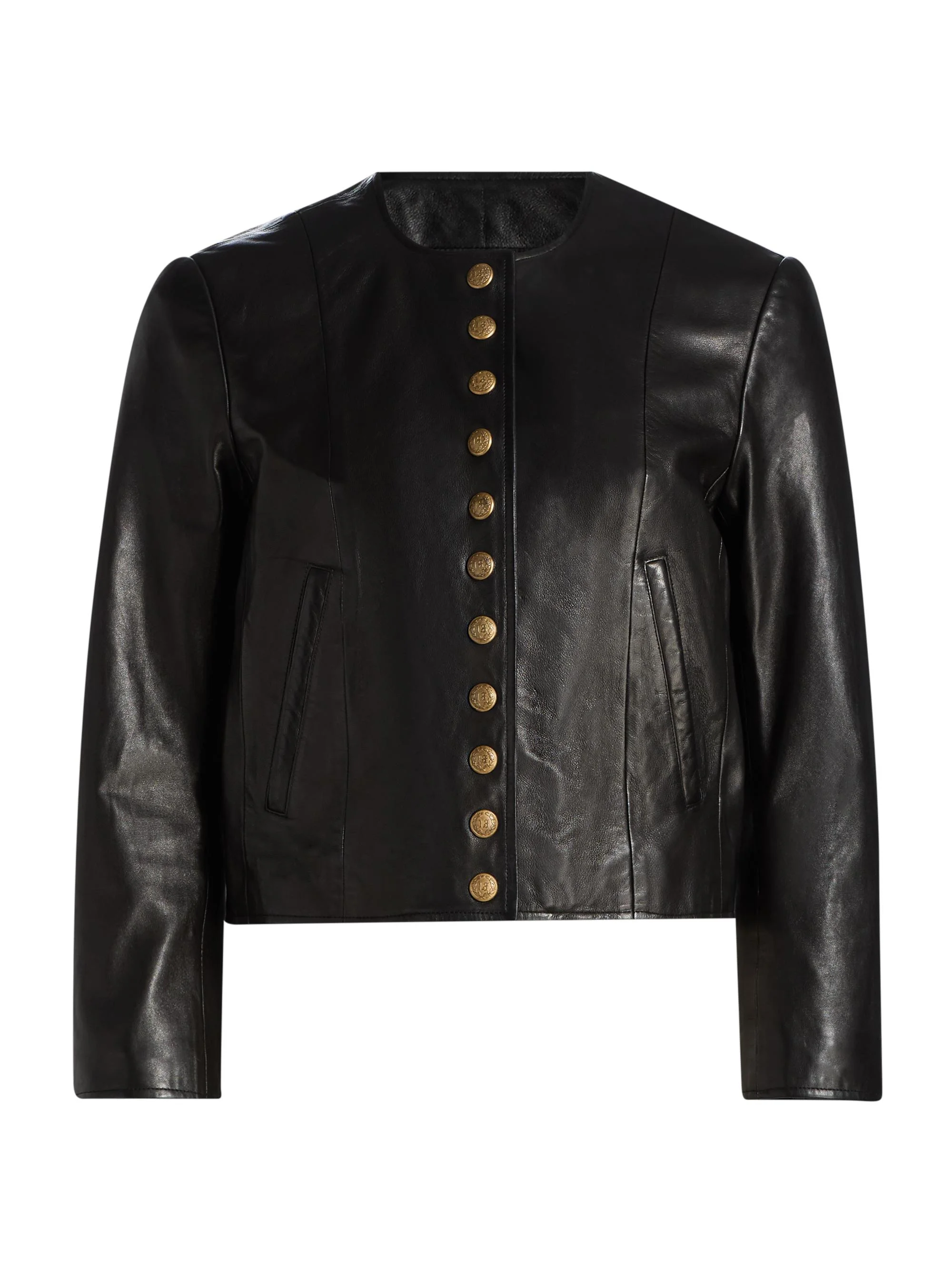 Women's Leather Jacket - Black - 1
