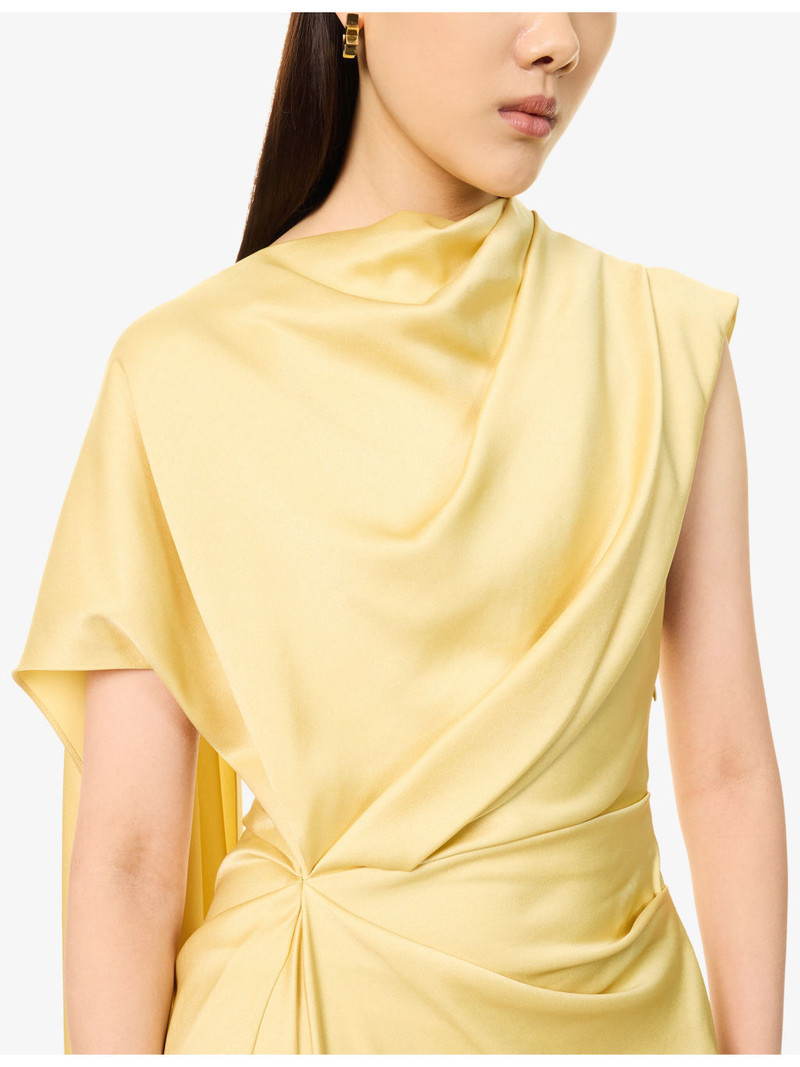 Lunessa Draped Satin Midi Dress 5
