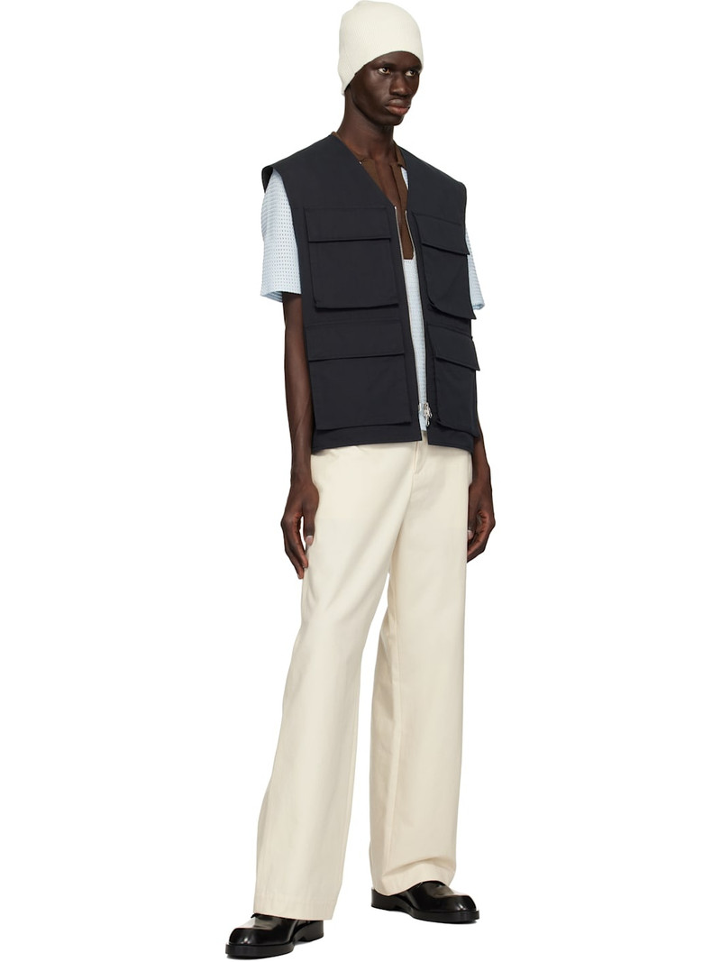 Jil Sander Black Bellows Pocket Vest outlook