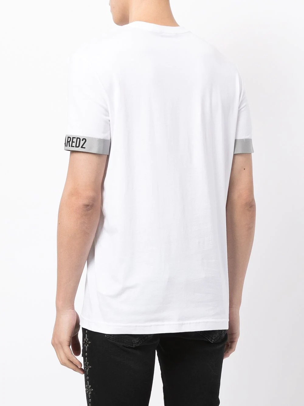 ICON cuff crew-neck T-shirt - 4