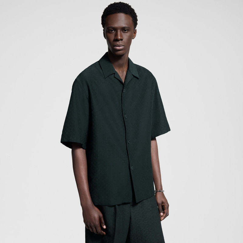 Mini Monogram Silk-Cotton Blend Short-Sleeved Shirt 2