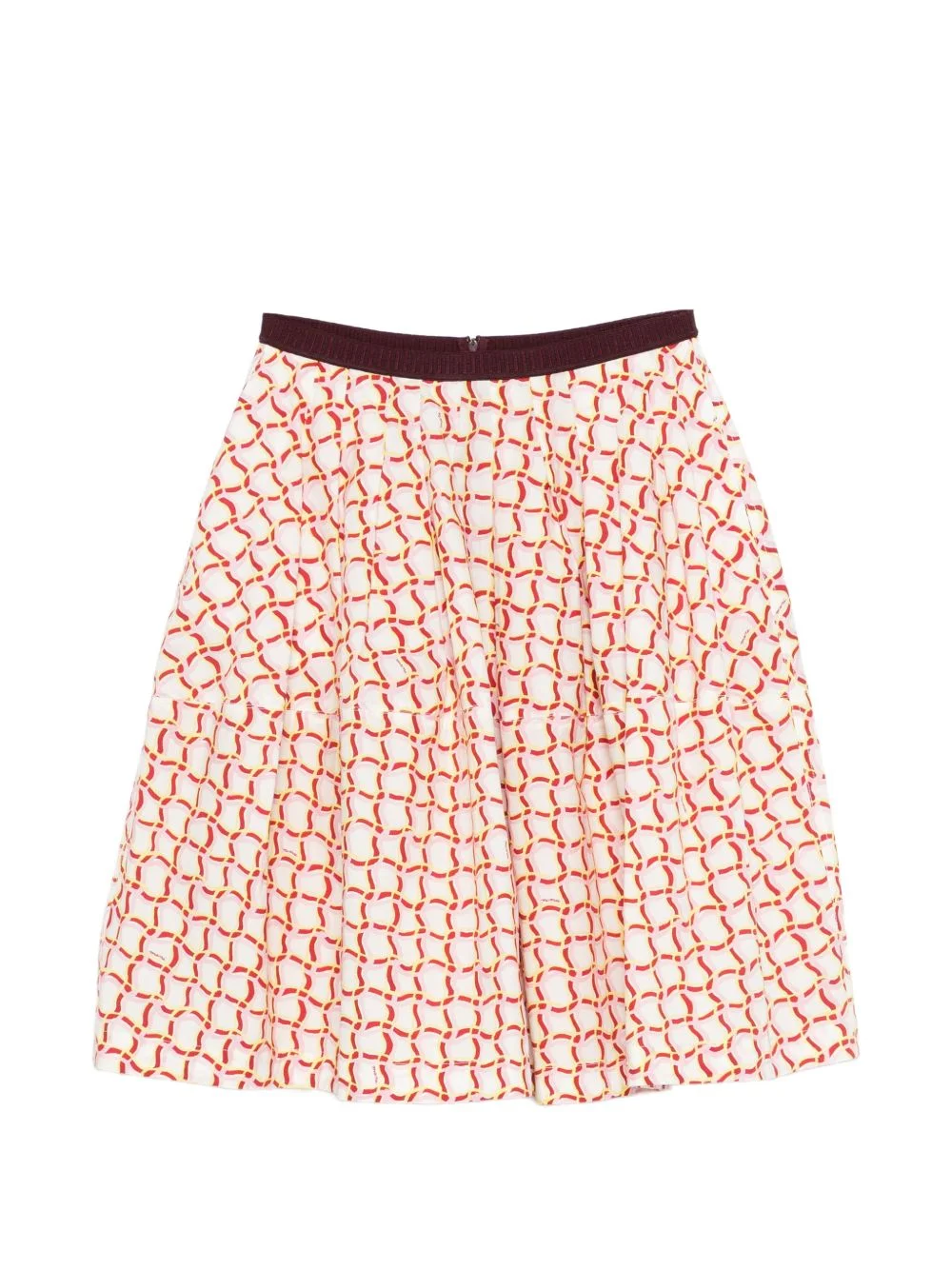 geometric print skirt - 1