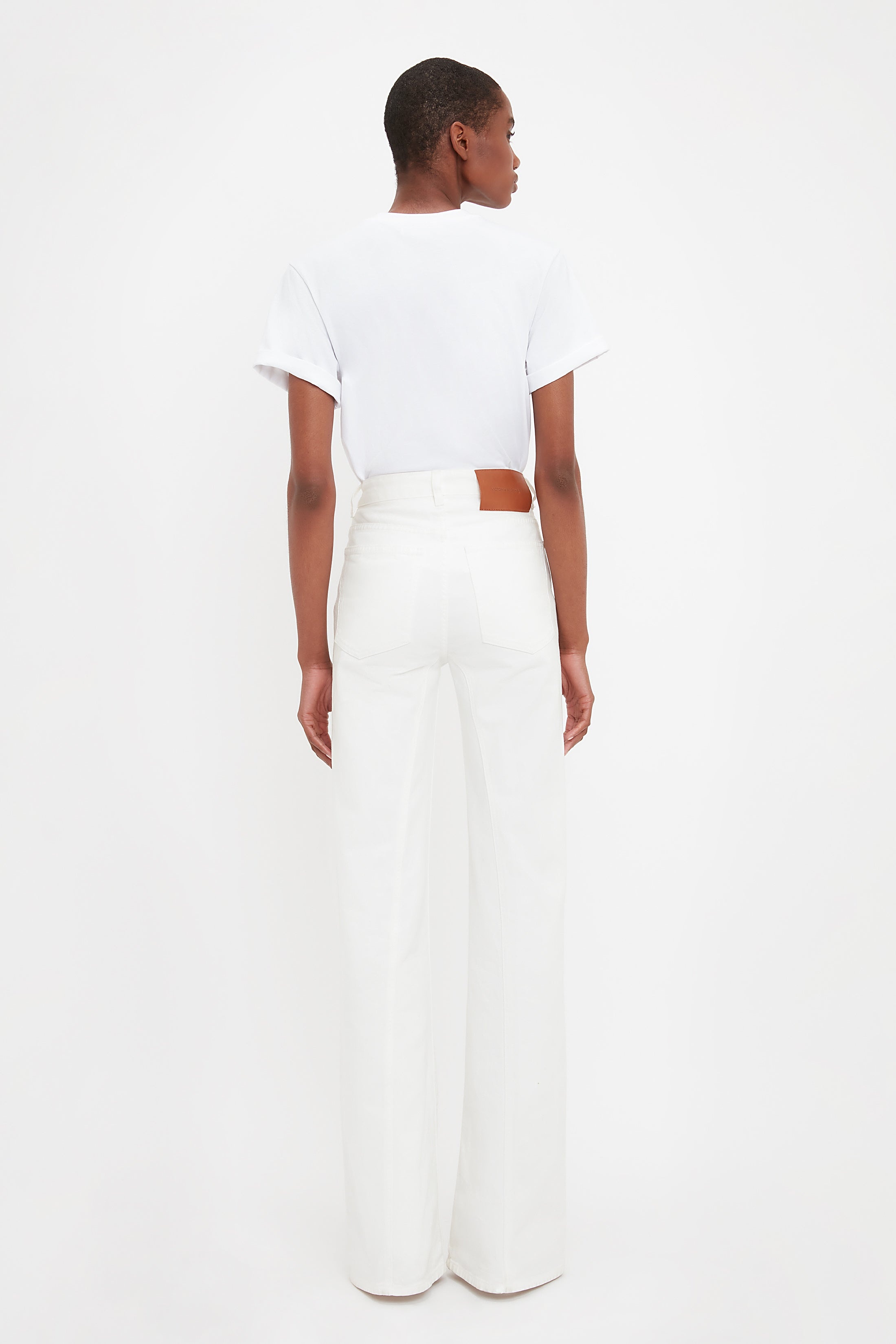 Bianca High Waisted Straight Leg Jean In White - 6
