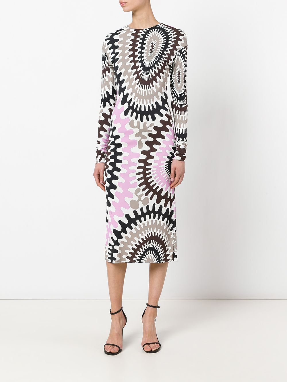 longsleeved printed dress - 2