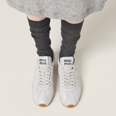 Miu Miu Bleached nappa leather sneakers outlook