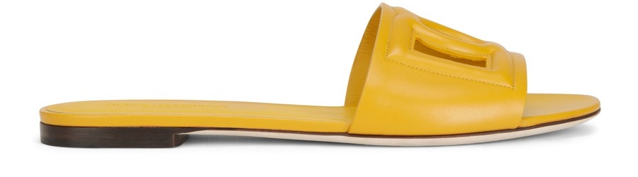 Calfskin sliders with logo - 1