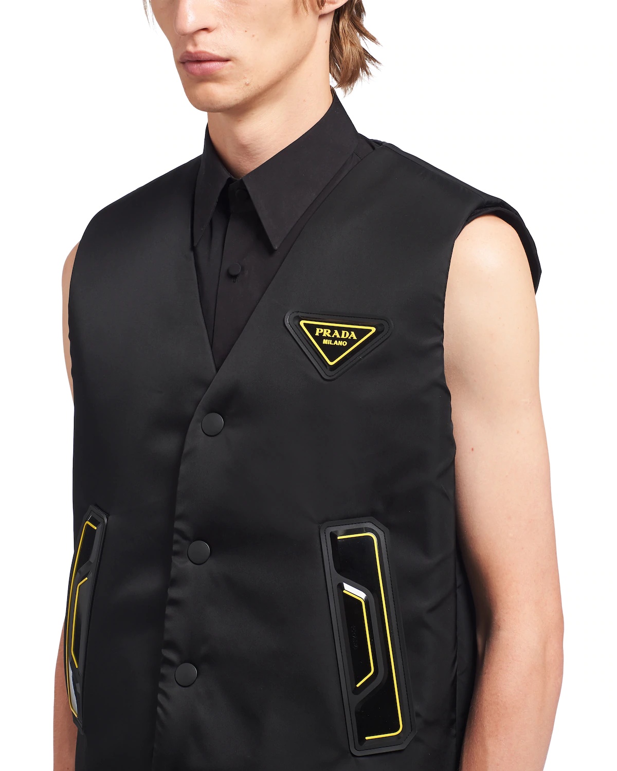 Re-Nylon padded gabardine vest - 5