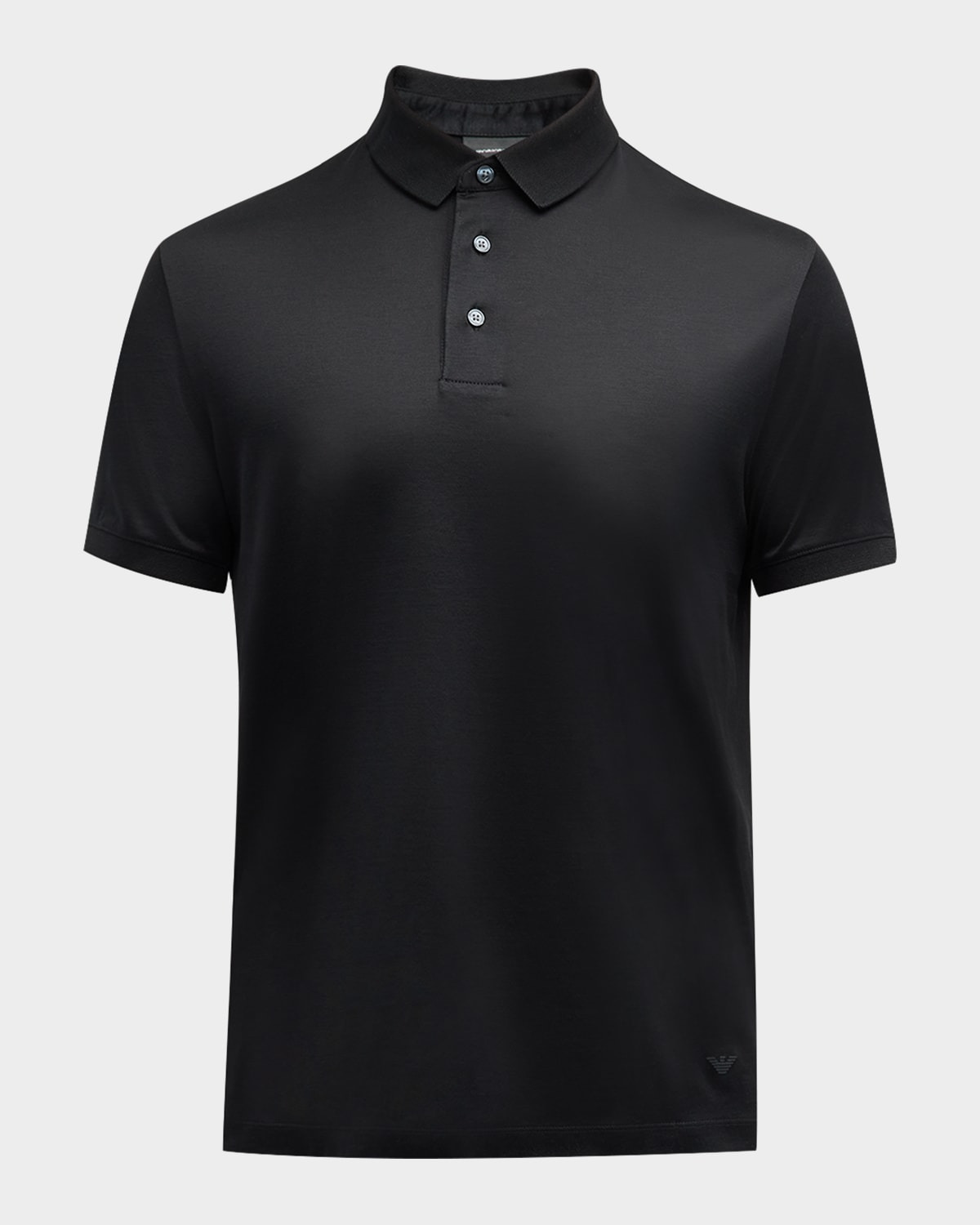 Men's Solid Jersey-Stretch Polo Shirt - 1