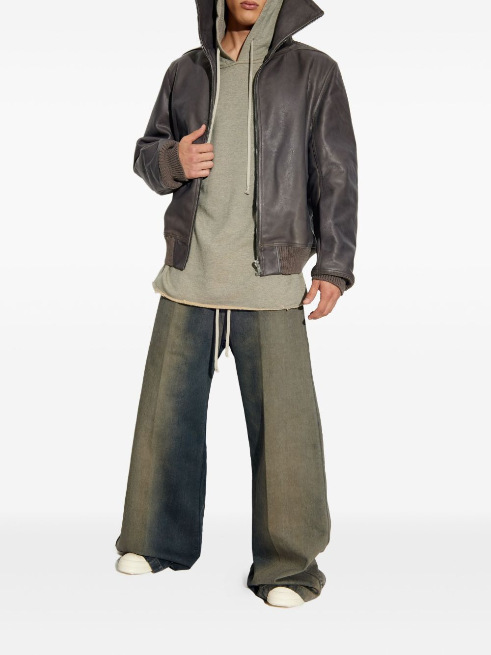 frayed-hem hoodie - 2