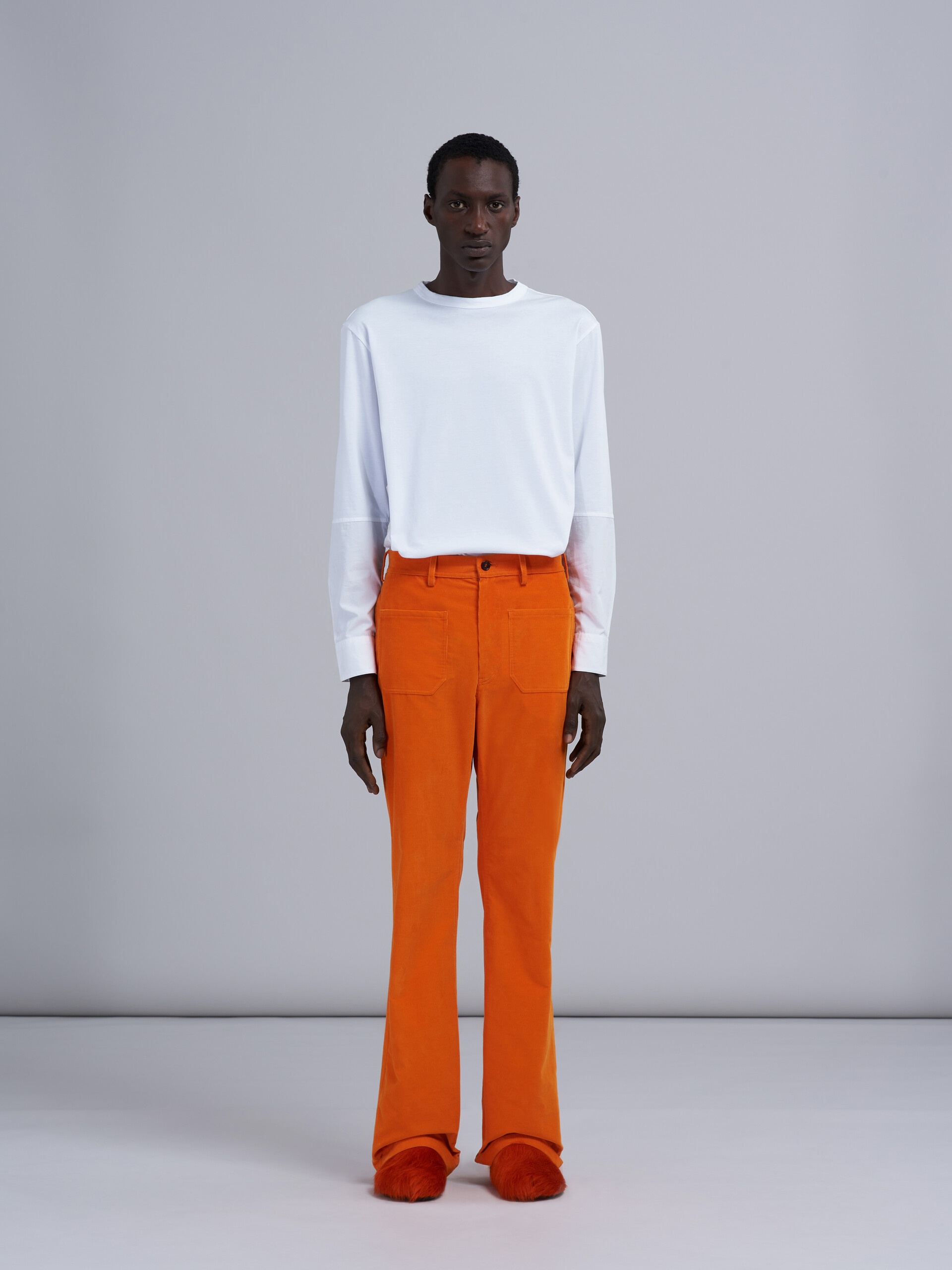COTTON FLARED PANTS - 2