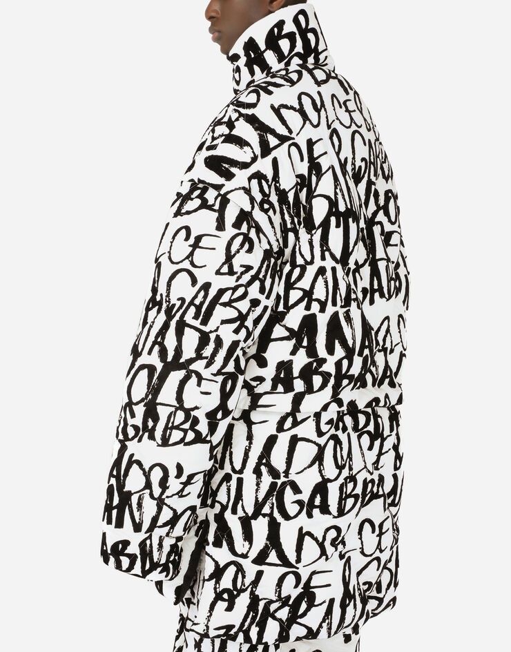 Nylon jacket with all-over logo print - 5