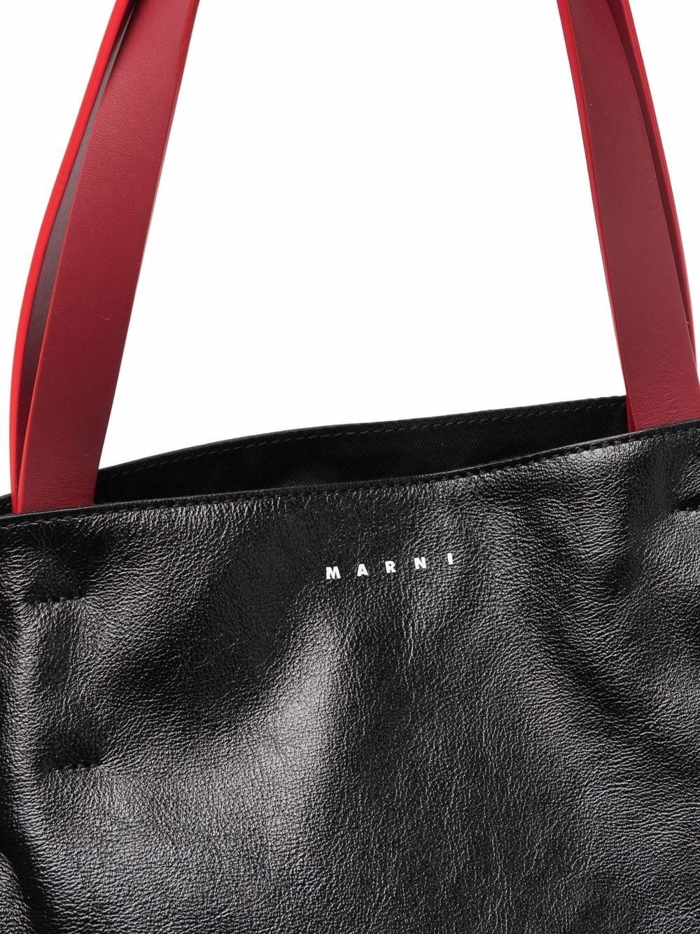 logo-print leather tote - 4