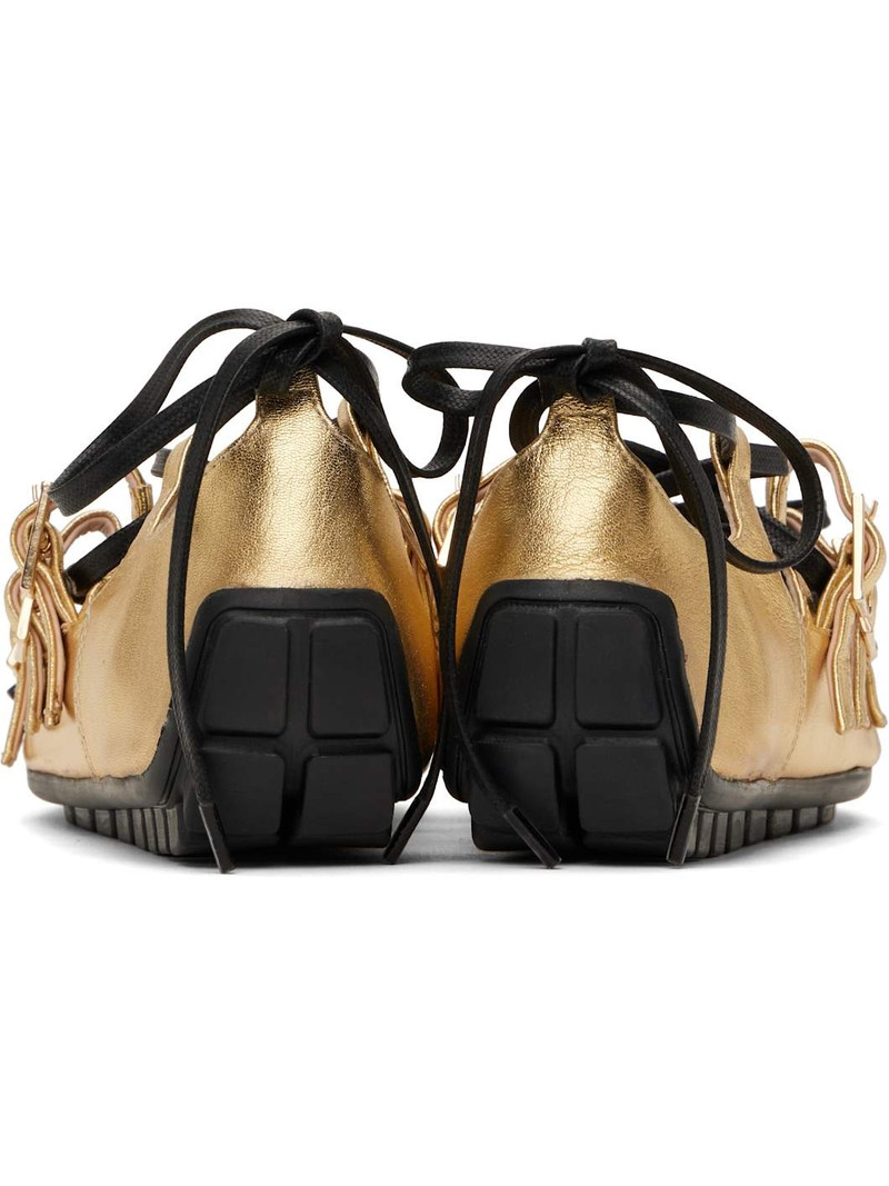 Gold Ghillie Grip Ballerina Flats 2