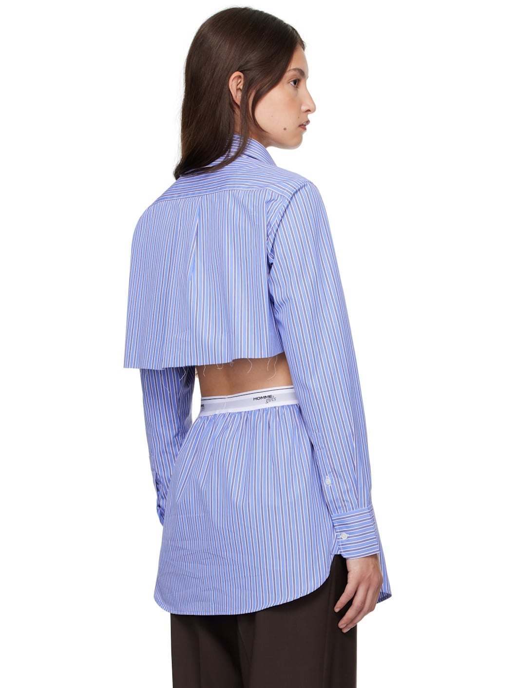Navy Super Cropped Shirt - 3