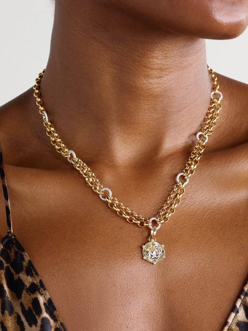 FOUNDRAE Resilience Blossoms 18-karat Yellow And White Gold Diamond Necklace outlook