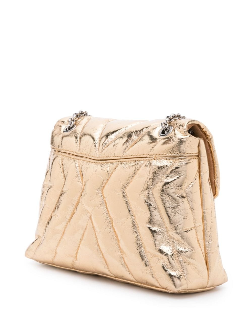 Mila logo-patch quilted shoulder bag - 3