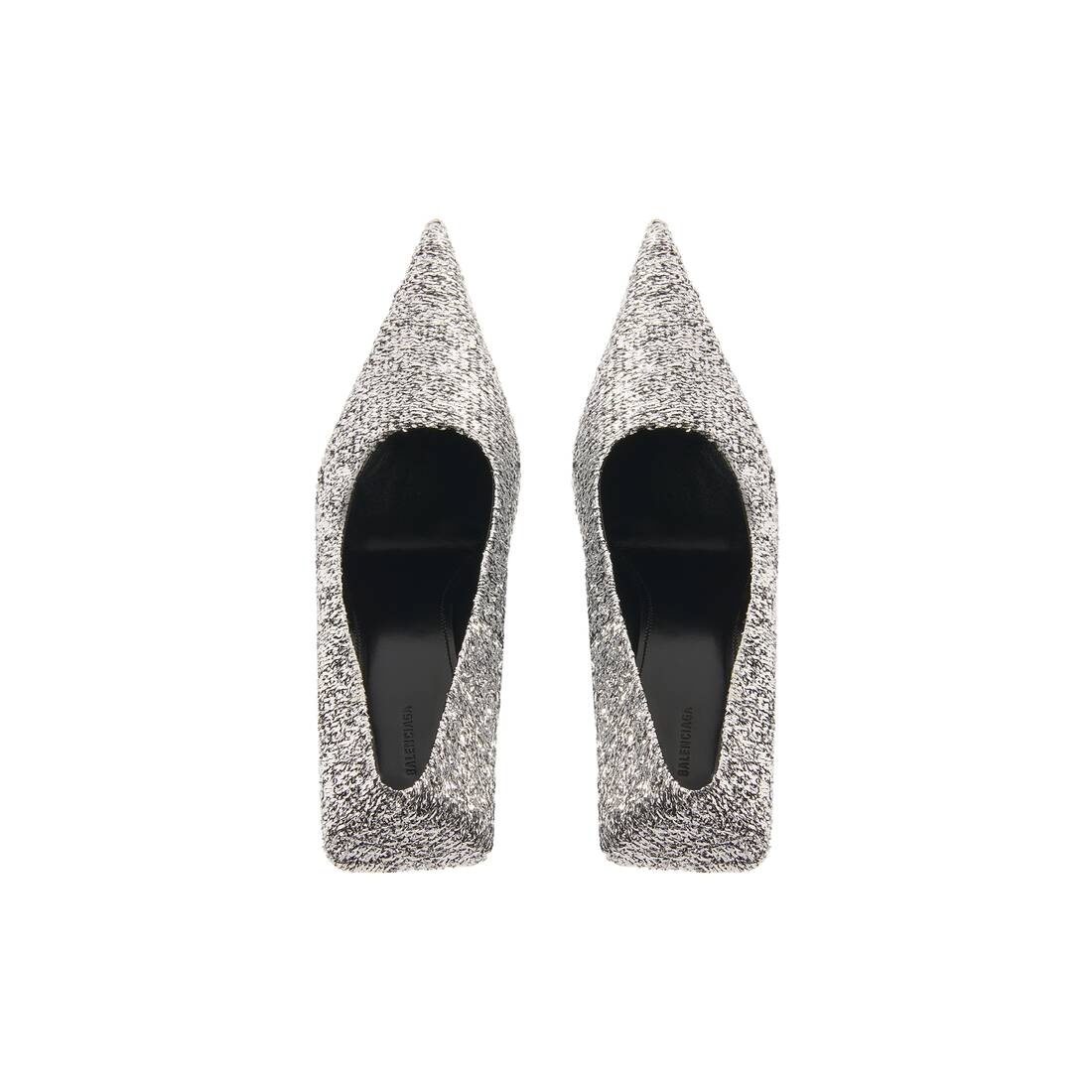 Women's Square Knife 80mm Pump  in Silver - 6