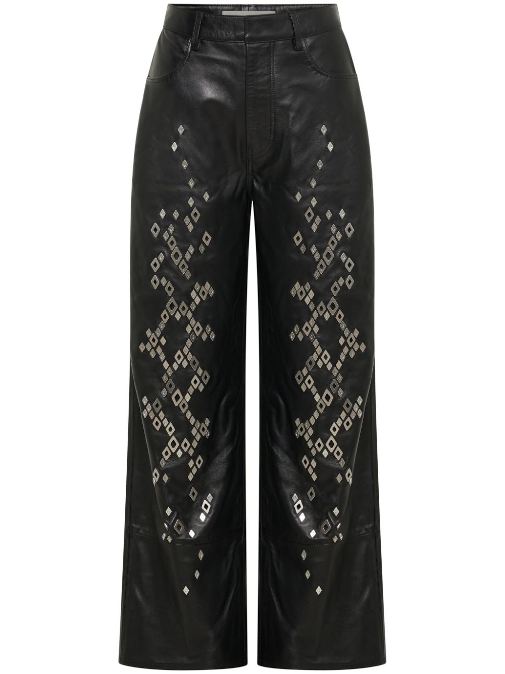 studded leather trousers - 1