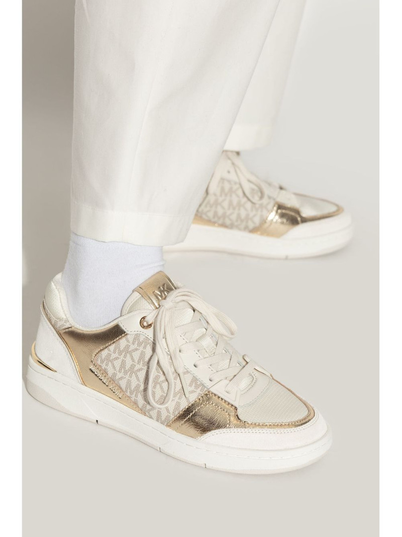 MICHAEL KORS metallic leather sneakers outlook